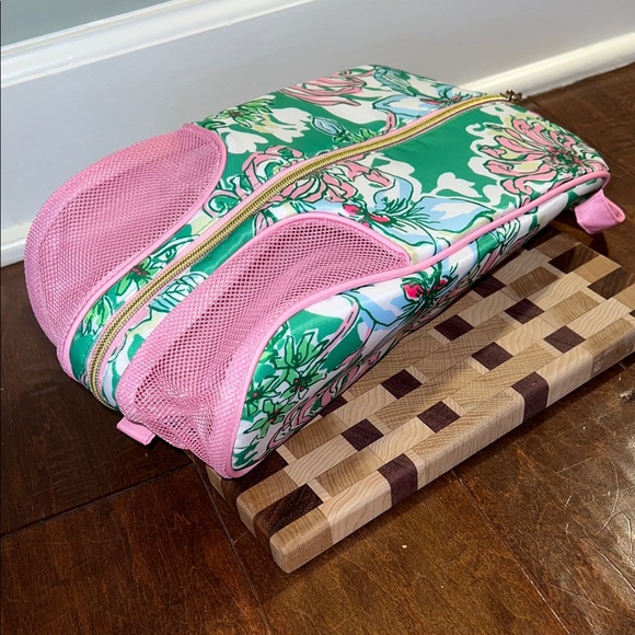 Lilly Pulitzer Pink and Green Floral Bag - Picture 1 of 5